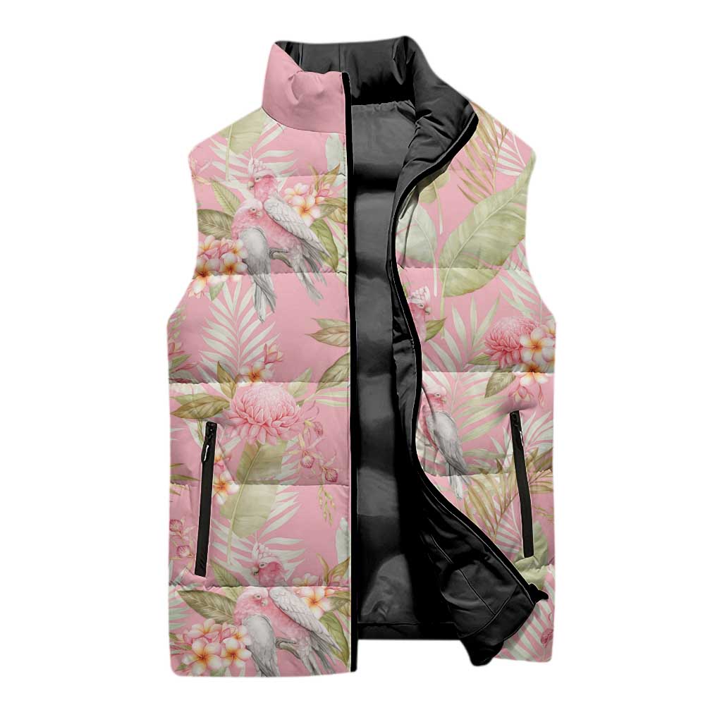 Australia Galah Cockatoo Sleeveless Puffer Jacket Eolophus Soseicapilla Couple Seamless Style - Aussie Hoodie