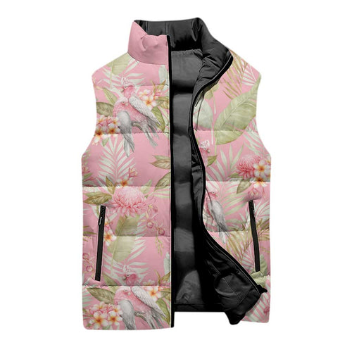 Australia Galah Cockatoo Sleeveless Puffer Jacket Eolophus Soseicapilla Couple Seamless Style - Aussie Hoodie