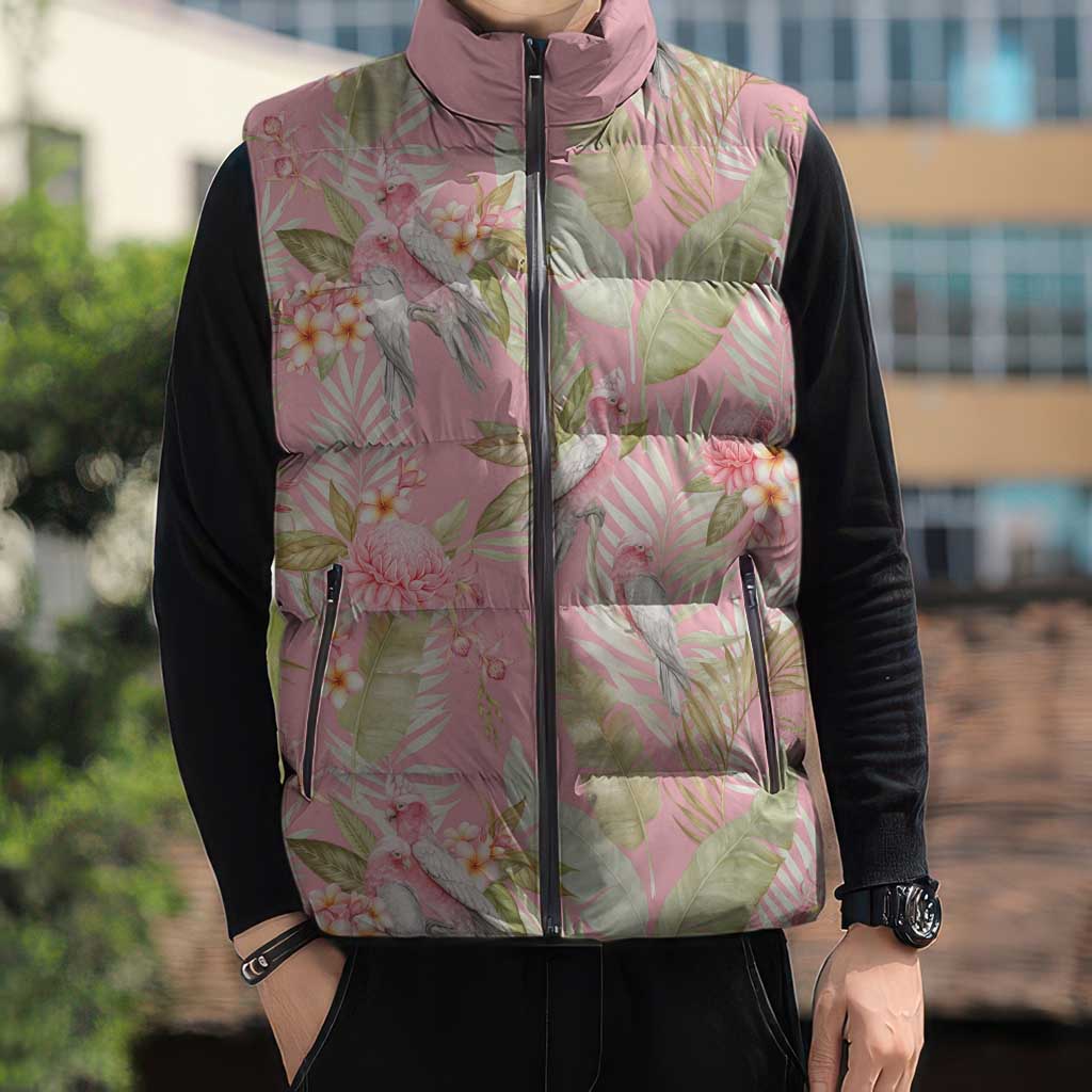 Australia Galah Cockatoo Sleeveless Puffer Jacket Eolophus Soseicapilla Couple Seamless Style - Aussie Hoodie