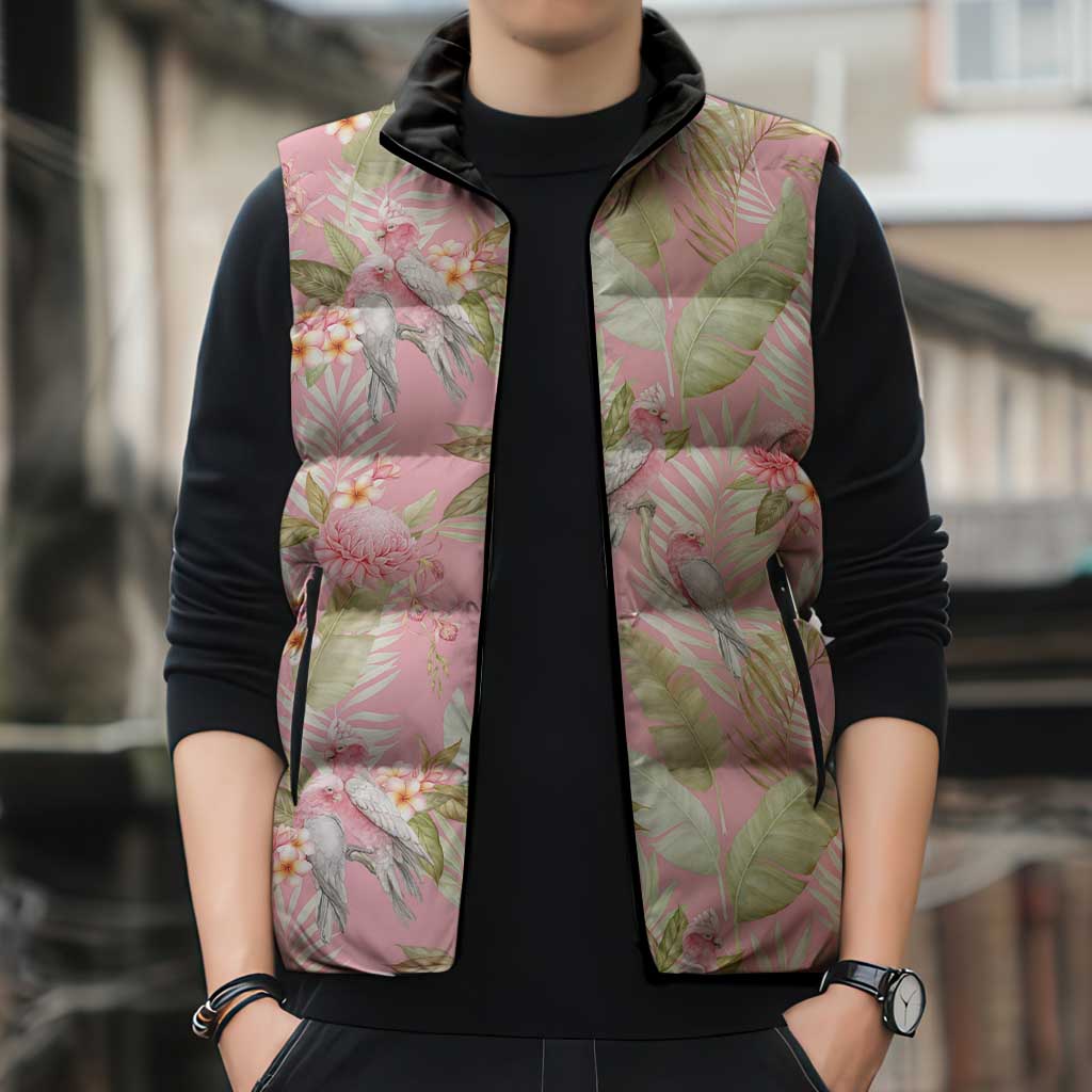 Australia Galah Cockatoo Sleeveless Puffer Jacket Eolophus Soseicapilla Couple Seamless Style - Aussie Hoodie
