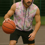 Australia Galah Cockatoo Sleeveless Zip Hoodie Eolophus Soseicapilla Couple Seamless Style LT14
