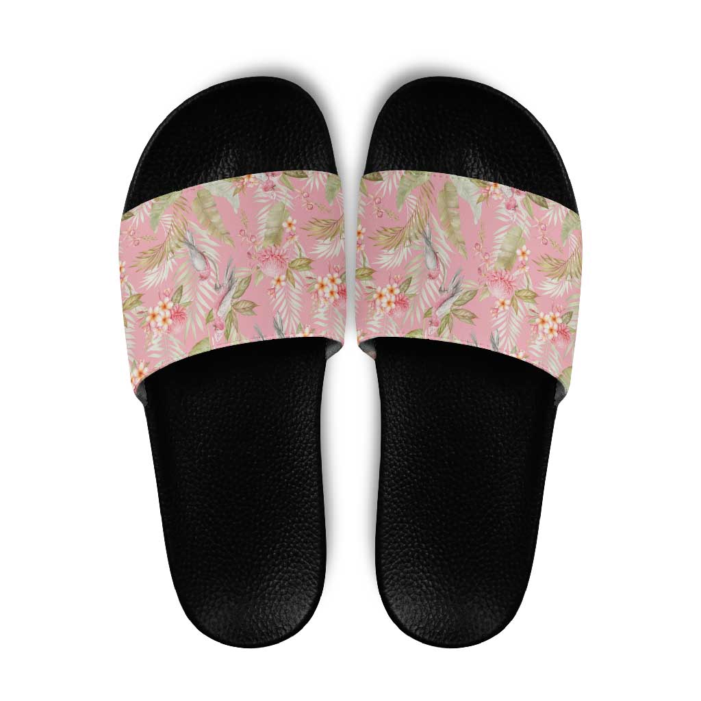 Australia Galah Cockatoo Slide Sandals Eolophus Soseicapilla Couple Seamless Style - Aussie Hoodie