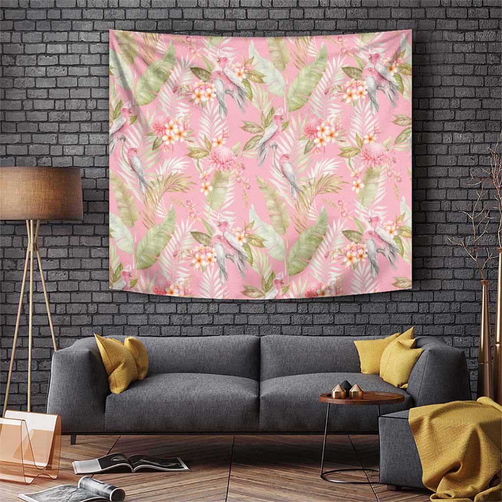 Australia Galah Cockatoo Tapestry Eolophus Soseicapilla Couple Seamless Style - Aussie Hoodie