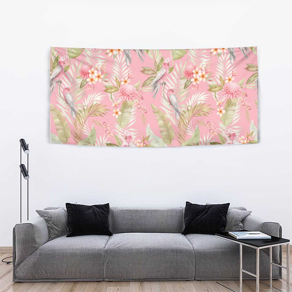 Australia Galah Cockatoo Tapestry Eolophus Soseicapilla Couple Seamless Style - Aussie Hoodie