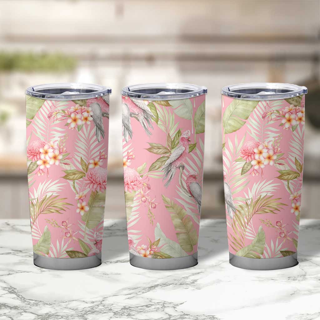 Australia Galah Cockatoo Tumbler Cup Eolophus Soseicapilla Couple Seamless Style - Aussie Hoodie