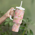 Australia Galah Cockatoo Tumbler With Handle Eolophus Soseicapilla Couple Seamless Style - Aussie Hoodie