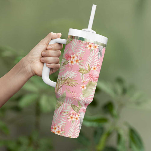 Australia Galah Cockatoo Tumbler With Handle Eolophus Soseicapilla Couple Seamless Style - Aussie Hoodie
