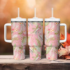 Australia Galah Cockatoo Tumbler With Handle Eolophus Soseicapilla Couple Seamless Style - Aussie Hoodie