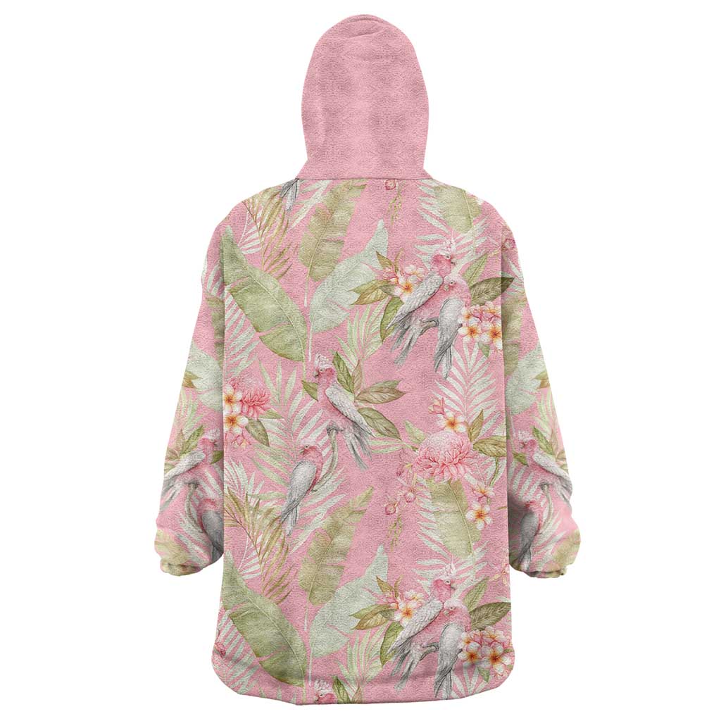 Australia Galah Cockatoo Wearable Blanket Hoodie Eolophus Soseicapilla Couple Seamless Style - Aussie Hoodie
