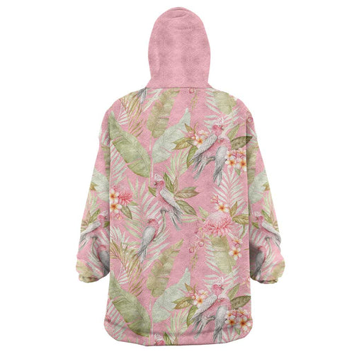 Australia Galah Cockatoo Wearable Blanket Hoodie Eolophus Soseicapilla Couple Seamless Style - Aussie Hoodie