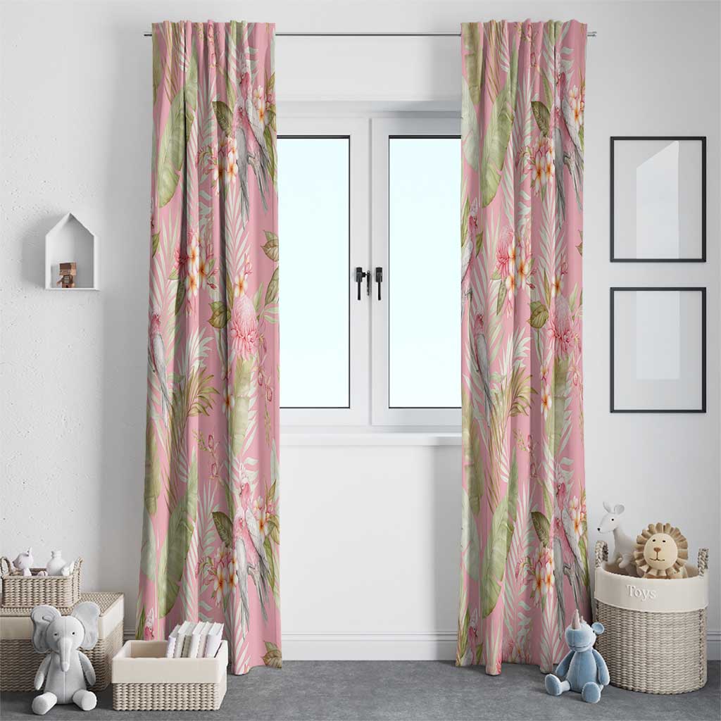 Australia Galah Cockatoo Window Curtain Eolophus Soseicapilla Couple Seamless Style - Aussie Hoodie