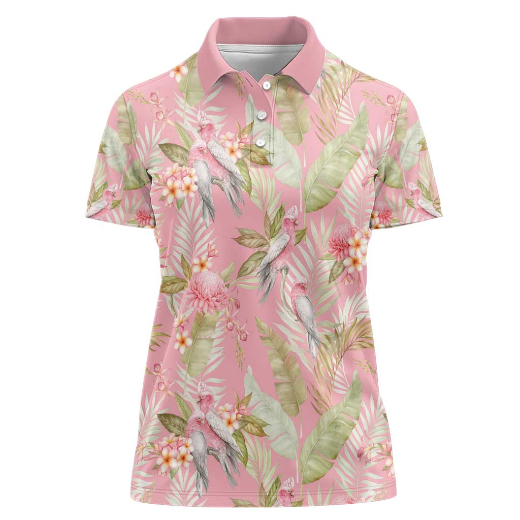 Australia Galah Cockatoo Women Polo Shirt Eolophus Soseicapilla Couple Seamless Style - Aussie Hoodie