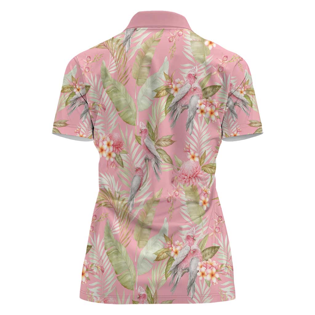 Australia Galah Cockatoo Women Polo Shirt Eolophus Soseicapilla Couple Seamless Style - Aussie Hoodie