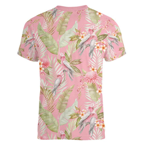 Australia Galah Cockatoo Women V-Neck T-Shirt Eolophus Soseicapilla Couple Seamless Style - Aussie Hoodie