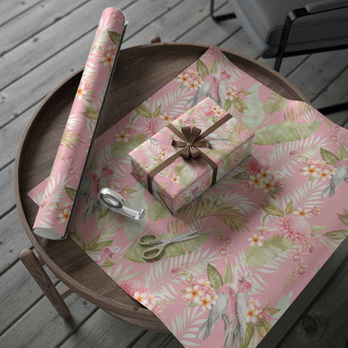 Australia Galah Cockatoo Wrapping Paper Eolophus Soseicapilla Couple Seamless Style - Aussie Hoodie