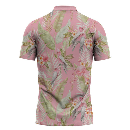Australia Galah Cockatoo Zipper Polo Shirt Eolophus Soseicapilla Couple Seamless Style - Aussie Hoodie