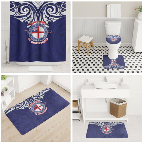 New Zealand United Tribes Te Kara Bathroom Set He Whakaputanga Maori Pattern