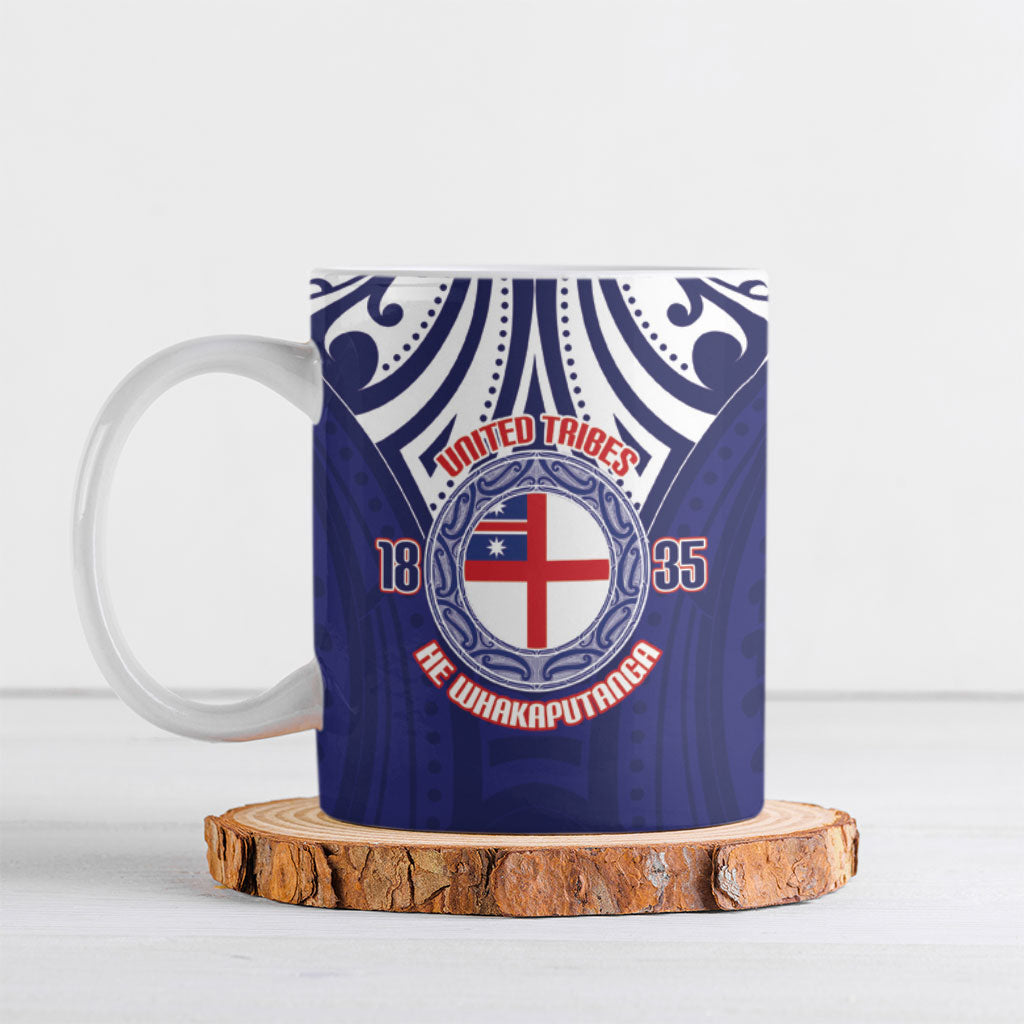New Zealand United Tribes Te Kara Ceramic Mug He Whakaputanga Maori Pattern