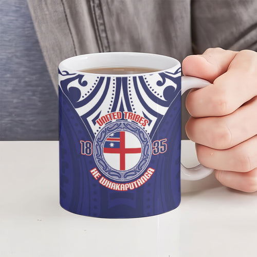 New Zealand United Tribes Te Kara Ceramic Mug He Whakaputanga Maori Pattern