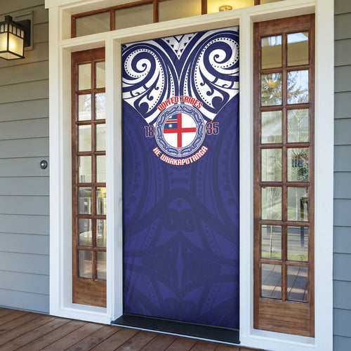 New Zealand United Tribes Te Kara Door Cover He Whakaputanga Maori Pattern