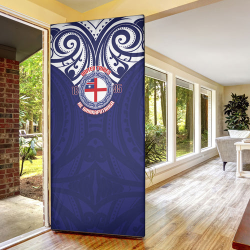 New Zealand United Tribes Te Kara Door Cover He Whakaputanga Maori Pattern