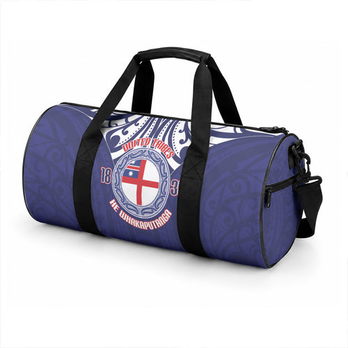 New Zealand United Tribes Te Kara Duffle Bag He Whakaputanga Maori Pattern