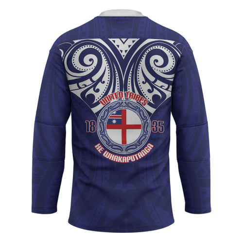 New Zealand United Tribes Te Kara Hockey Jersey He Whakaputanga Maori Pattern