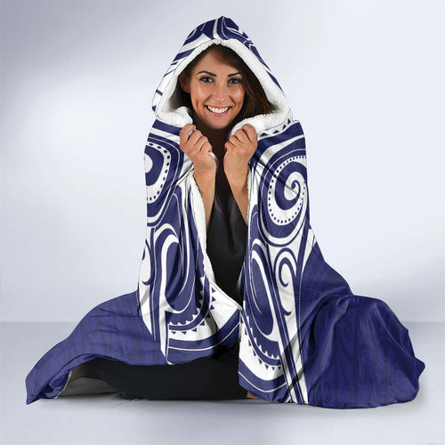 New Zealand United Tribes Te Kara Hooded Blanket He Whakaputanga Maori Pattern