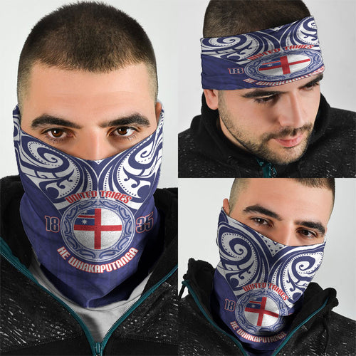 New Zealand United Tribes Te Kara Neck Gaiter He Whakaputanga Maori Pattern