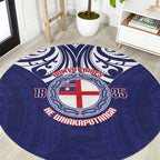 New Zealand United Tribes Te Kara Round Carpet He Whakaputanga Maori Pattern