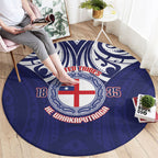 New Zealand United Tribes Te Kara Round Carpet He Whakaputanga Maori Pattern
