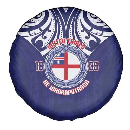 New Zealand United Tribes Te Kara Spare Tire Cover He Whakaputanga Maori Pattern