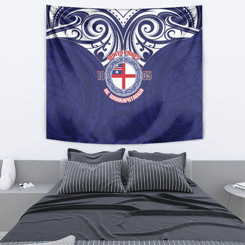 New Zealand United Tribes Te Kara Tapestry He Whakaputanga Maori Pattern