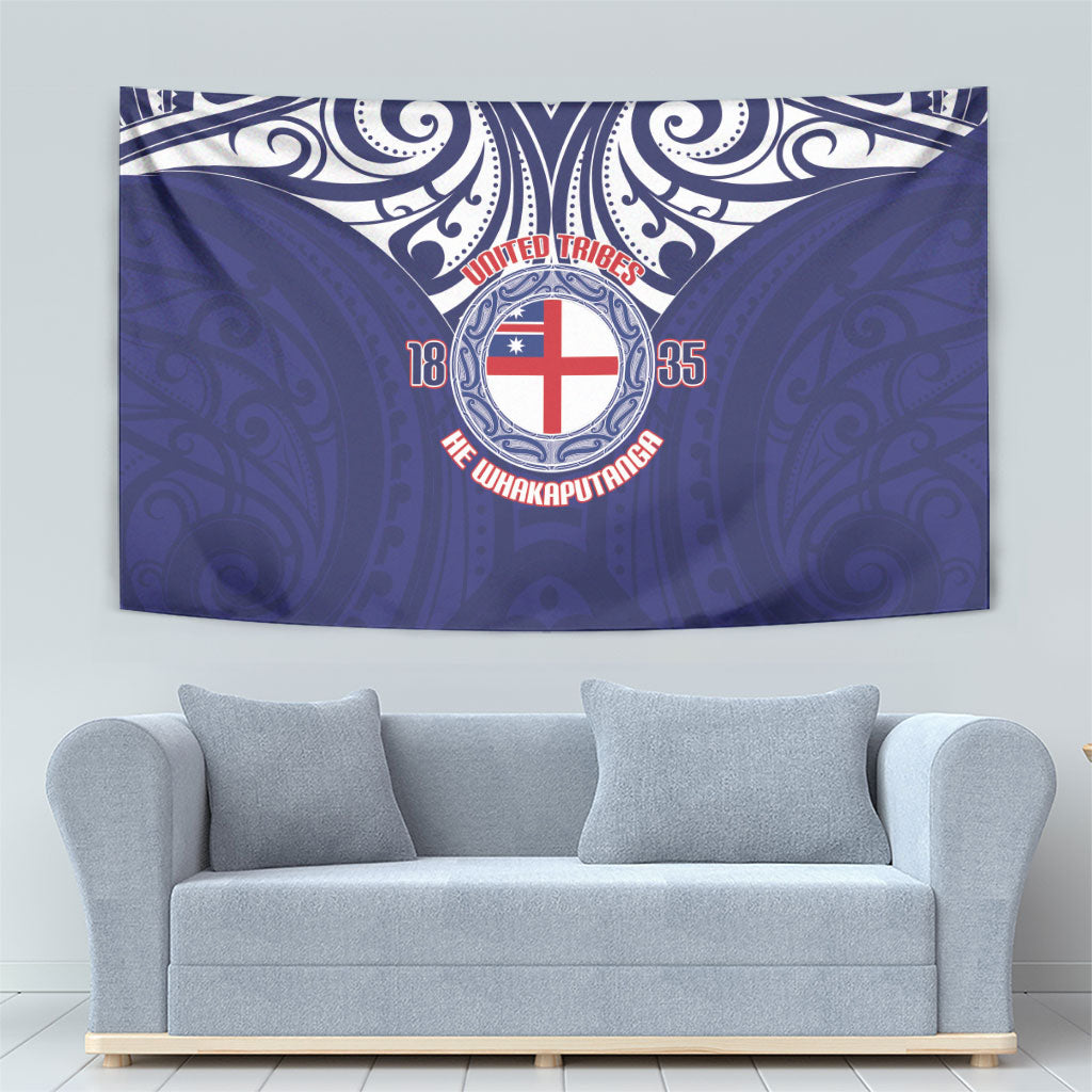 New Zealand United Tribes Te Kara Tapestry He Whakaputanga Maori Pattern