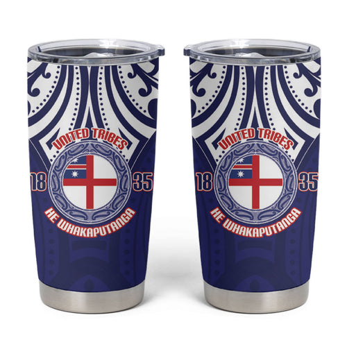 New Zealand United Tribes Te Kara Tumbler Cup He Whakaputanga Maori Pattern