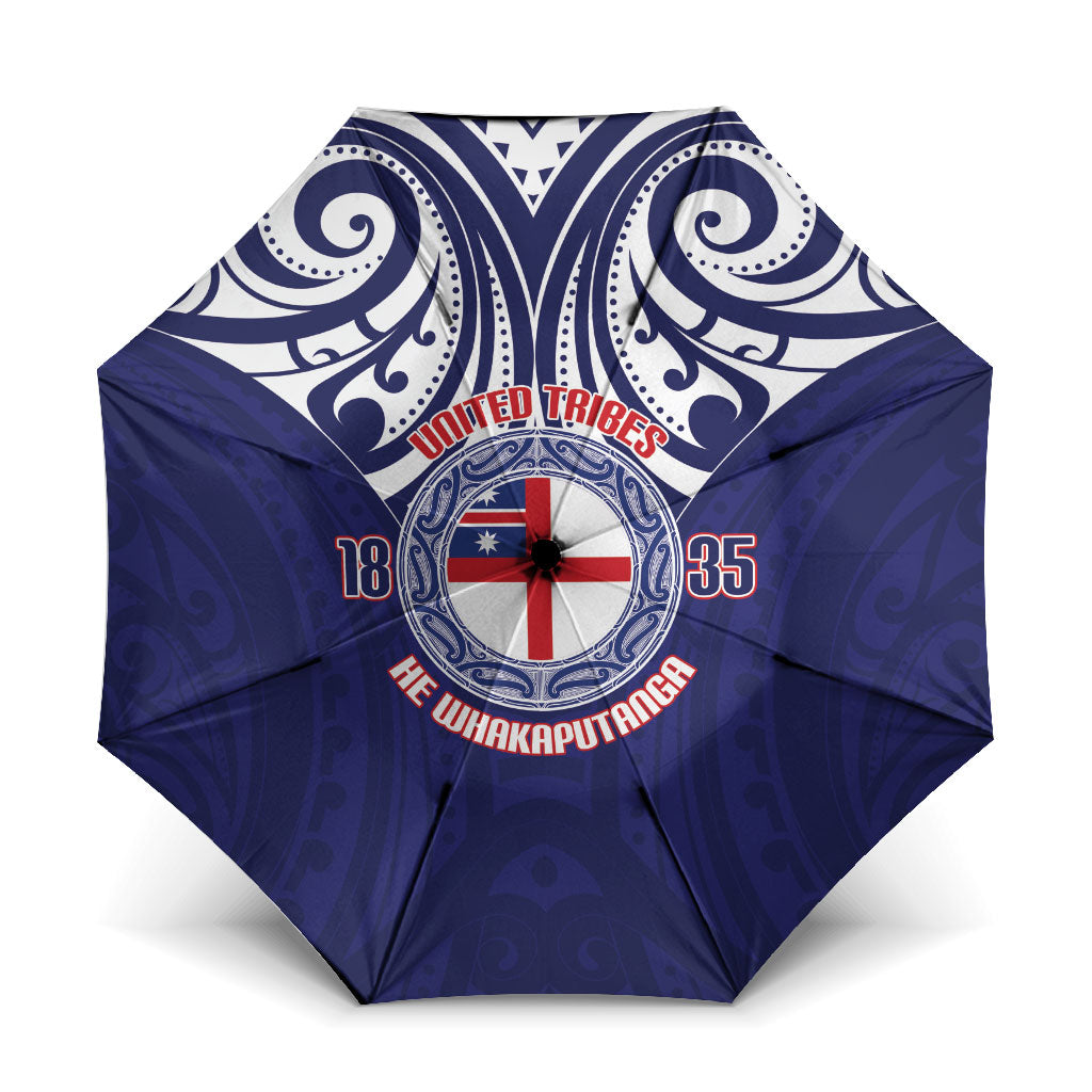 New Zealand United Tribes Te Kara Umbrella He Whakaputanga Maori Pattern