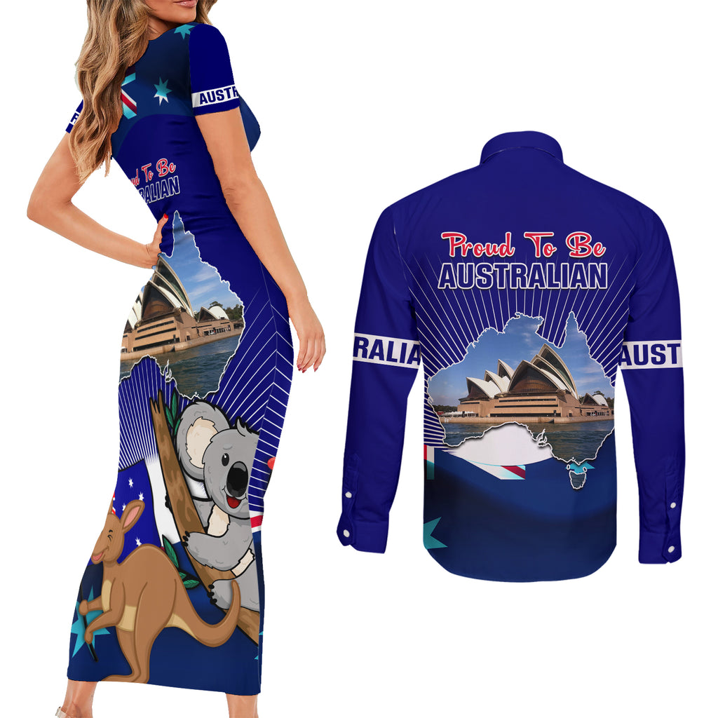 australia-day-couples-matching-short-sleeve-bodycon-dress-and-long-sleeve-button-shirt-2024-proud-to-be-australian-flag-color
