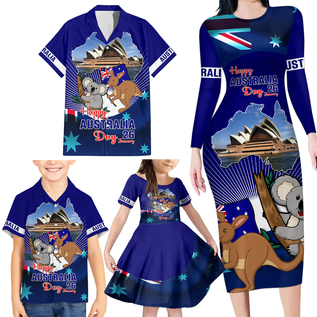 australia-day-family-matching-long-sleeve-bodycon-dress-and-hawaiian-shirt-2024-proud-to-be-australian-flag-color