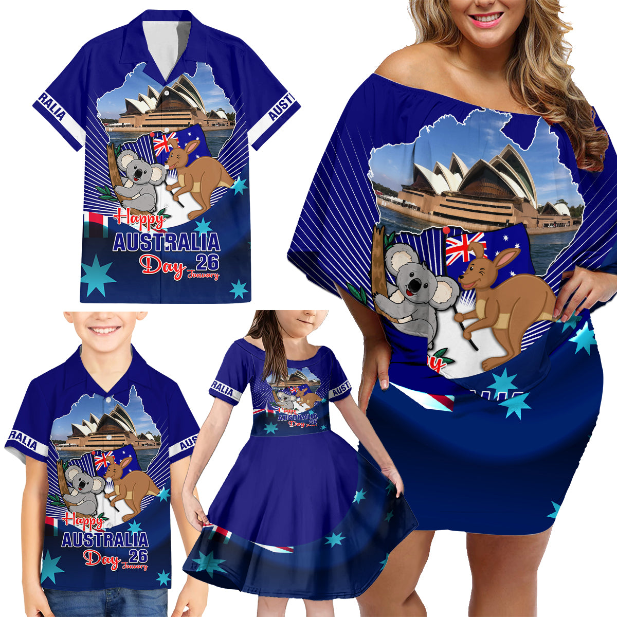 australia-day-family-matching-off-shoulder-short-dress-and-hawaiian-shirt-2024-proud-to-be-australian-flag-color