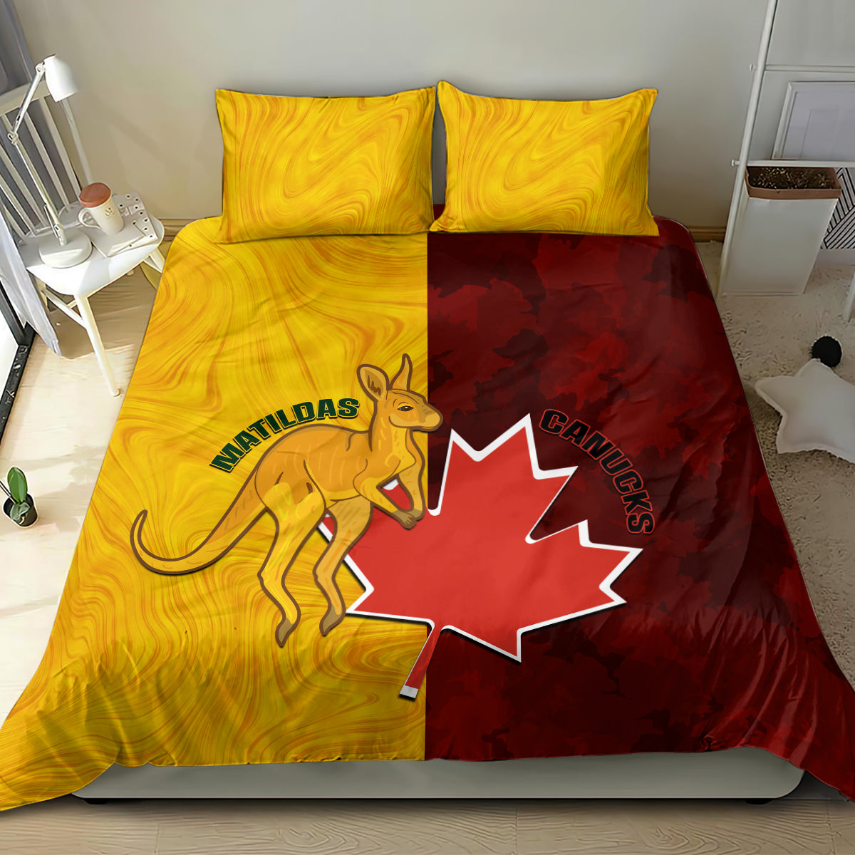 australia-and-canada-soccer-bedding-set-matildas-combine-canucks-together