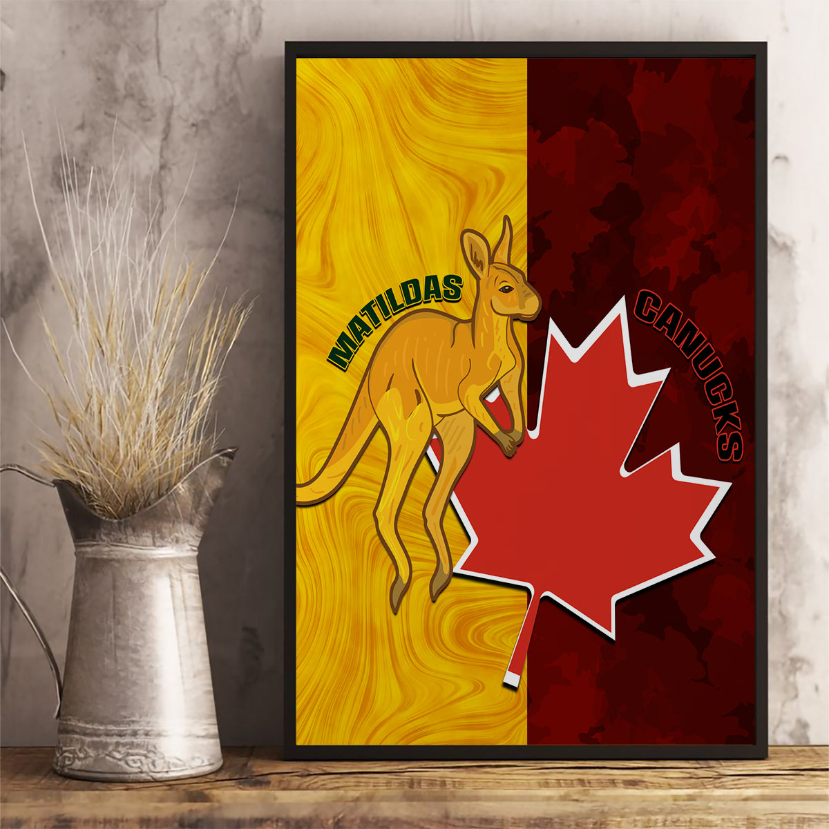 australia-and-canada-soccer-canvas-wall-art-matildas-combine-canucks-together
