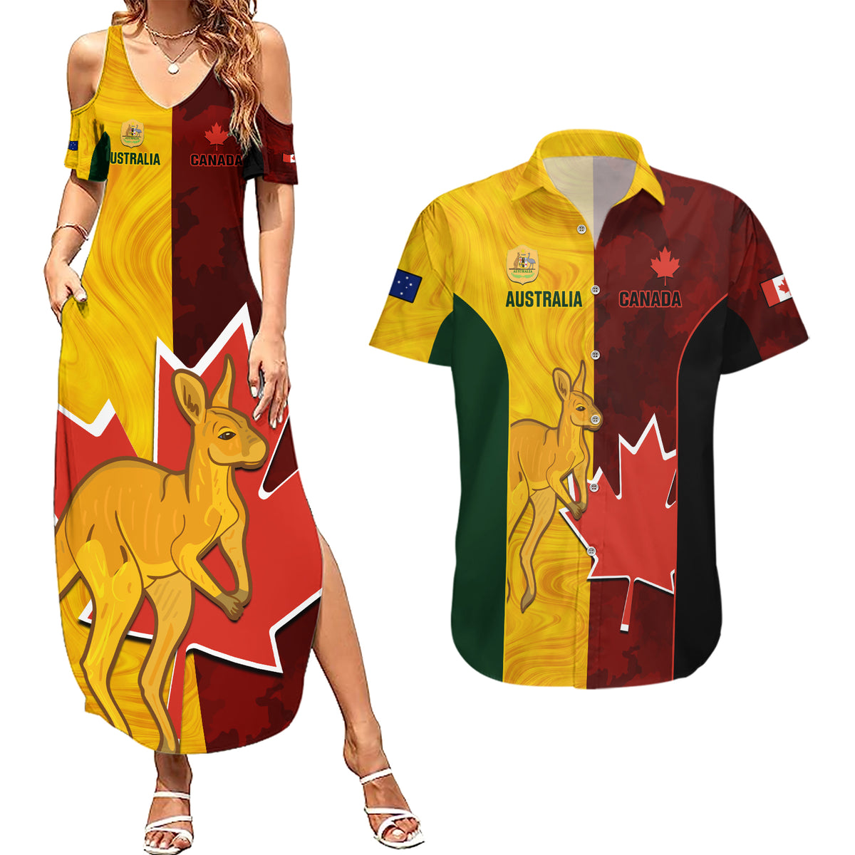 australia-and-canada-soccer-couples-matching-summer-maxi-dress-and-hawaiian-shirt-matildas-combine-canucks-together