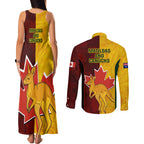 australia-and-canada-soccer-couples-matching-tank-maxi-dress-and-long-sleeve-button-shirt-matildas-combine-canucks-together