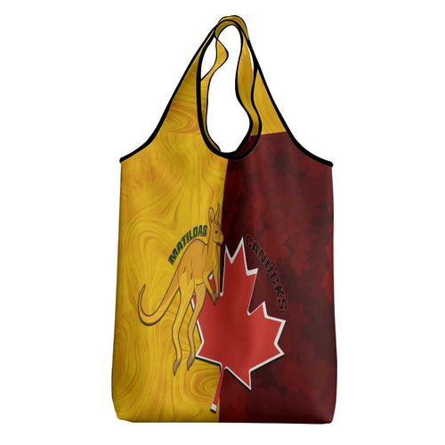Australia And Canada Soccer Grocery Bag Matildas Combine Canucks Together