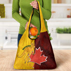 Australia And Canada Soccer Grocery Bag Matildas Combine Canucks Together