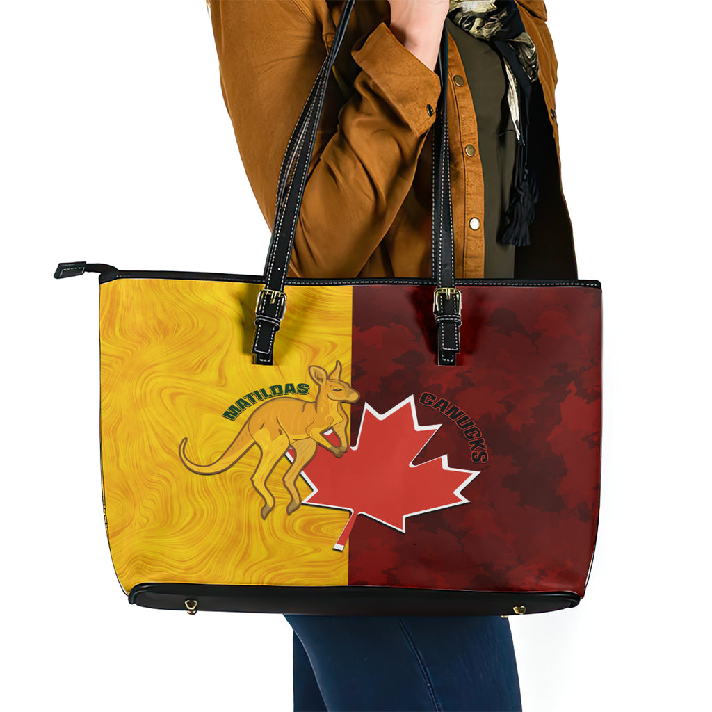 australia-and-canada-soccer-leather-tote-bag-matildas-combine-canucks-together