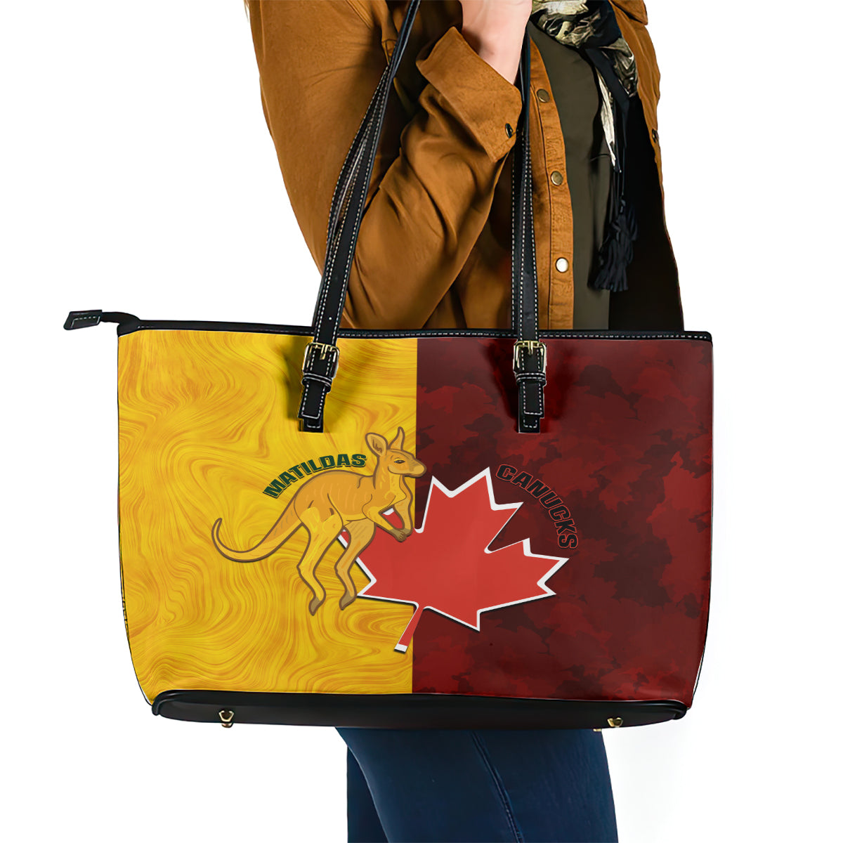 australia-and-canada-soccer-leather-tote-bag-matildas-combine-canucks-together