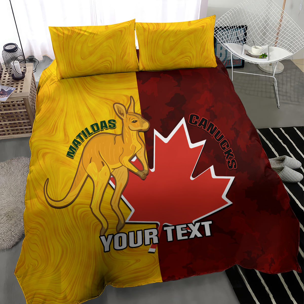 custom-australia-and-canada-soccer-bedding-set-matildas-combine-canucks-together