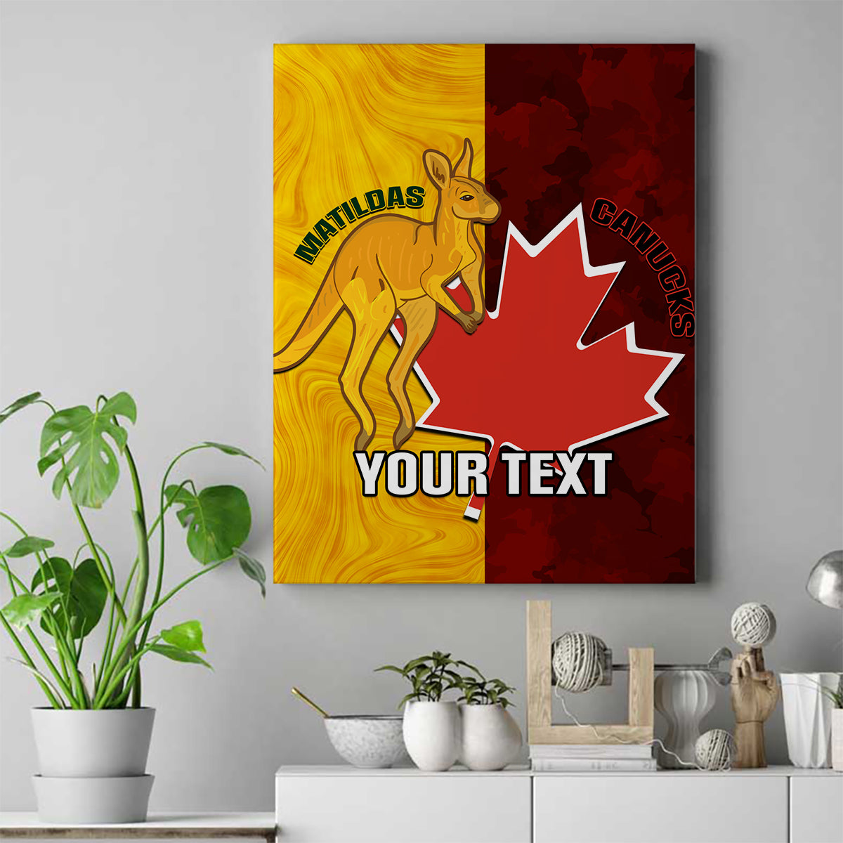 custom-australia-and-canada-soccer-canvas-wall-art-matildas-combine-canucks-together