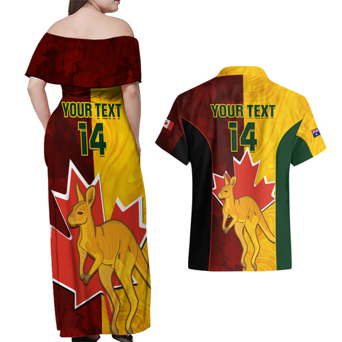 custom-australia-and-canada-soccer-couples-matching-off-shoulder-maxi-dress-and-hawaiian-shirt-matildas-combine-canucks-together